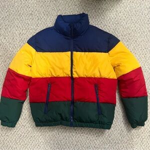 Forever 21 Puffer Jacket Multicolor Rainbow Men’s Size XL